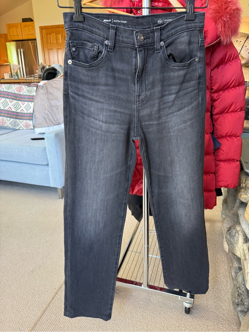 Ag Adriano Goldschmied Women's Black Straight Leg Jeans Brinley